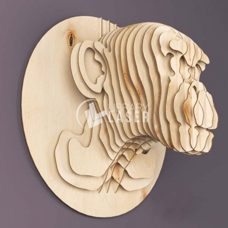 ▷ 3d tiger for laser cutting