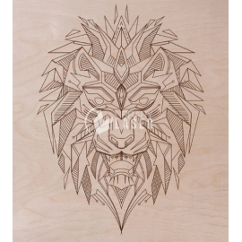 Lion engraving for Laser Cutting